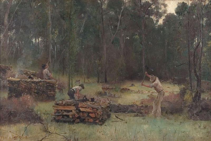 Wood splitters,, Tom roberts